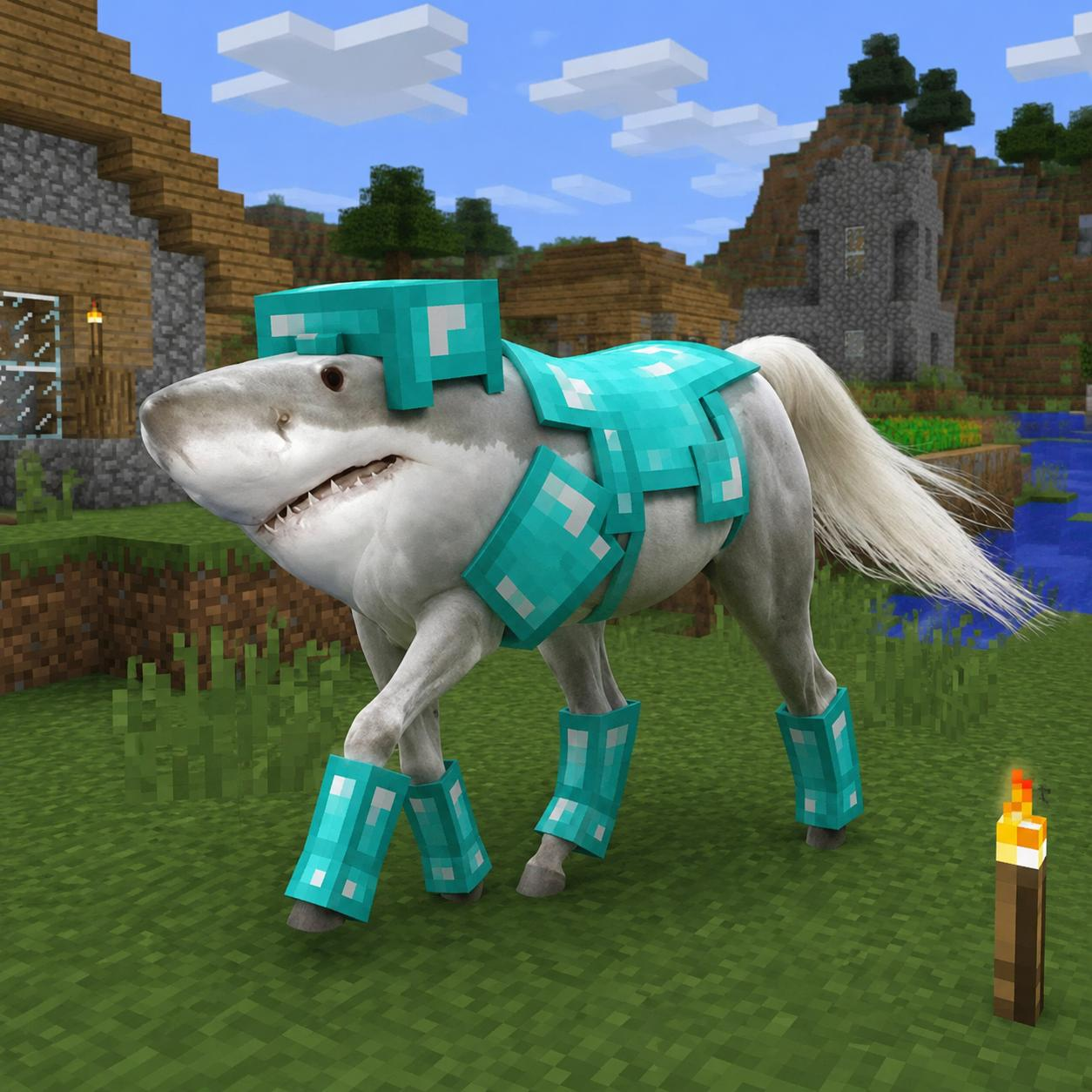 shorse in minecraft diamond armor